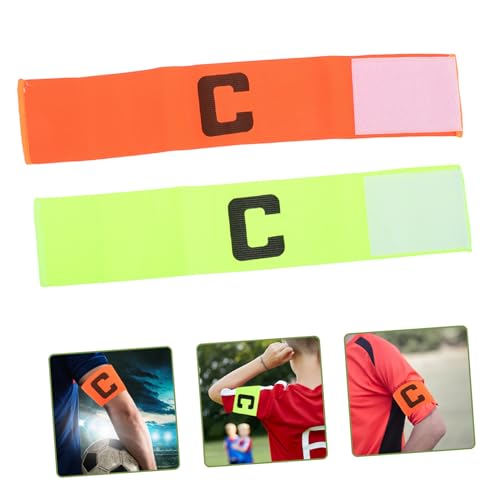 SUPVOX 4pcs Elastic Soccer Captain Armbands for Youth and Adults Team Sports Badge Stylish for Football Rugby and Basketball Games