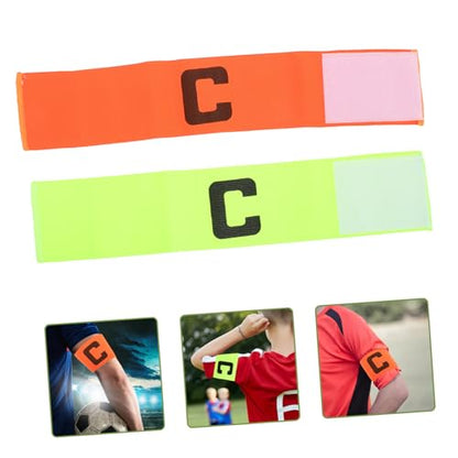 SUPVOX 4pcs Elastic Soccer Captain Armbands for Youth and Adults Team Sports Badge Stylish for Football Rugby and Basketball Games