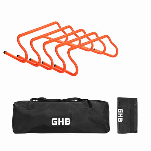 GHB Agility Hurdles 8" Speed Agility Training Hurdles, Detachable Sturdy Hurdles Training Equipment Set with Carry Bag for Kids,Athletes,Soccer,Basketball - size: 5 Pack