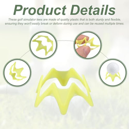 Golf Simulator Tees, Indoor Golf Tees Simulator Practice Training -Fitting for (Winter Turf Range)