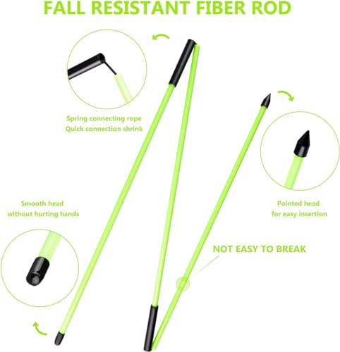 Golf Alignment Stick - Golf Sticks Alignment Aid 48" Golf Alignment Rods 2 Pack for Aiming, Putting, Full Swing Trainer, Posture Corrector Golf Training aid with Clear Tube Case