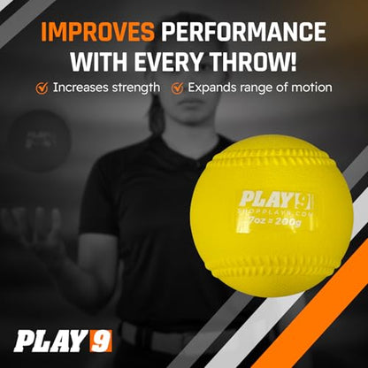 Plyoball Weighted Ball Set for Throwing and Pitching Training - Training Balls for Softball - Builds Speed, Strength, & Muscle Memory - style: Set of 5