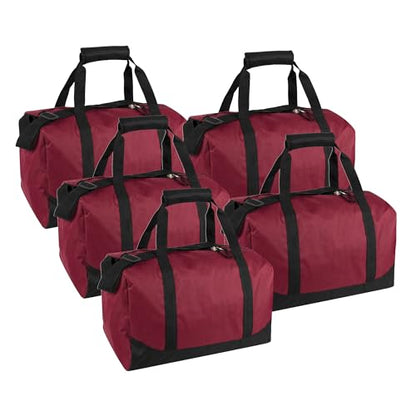 24 Pack Bulk Duffle Bags Wholesale by the Case for Homeless, Sports Teams, and Duffle Bags for Foster Kids (All Red Pack) - color: All Red Pack
