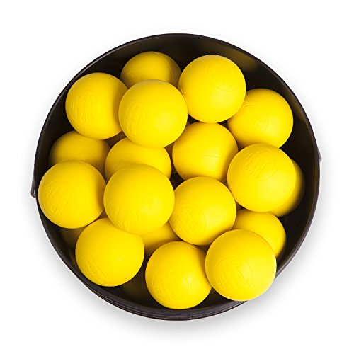 Champion Sports Lacrosse Balls Bucket - 36 Count NCAA & NFHS Certified Regulation Training & Game Balls - Yellow - color: Yellow