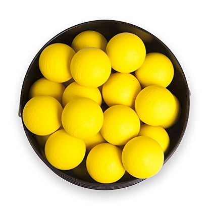 Champion Sports Lacrosse Balls Bucket - 36 Count NCAA & NFHS Certified Regulation Training & Game Balls - Yellow - color: Yellow