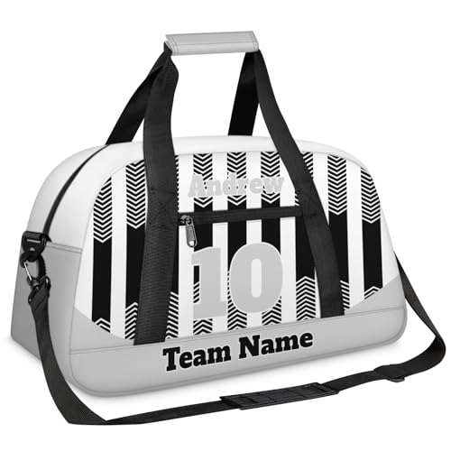 Basketball Soccer Gifts for Boys Girls - Custom Sports Duffle Bag, Personalized Name & Team Bag, Water-Resistant Gym Bag for Basketball, Soccer, Volleyball | Y-Black Grey - color: Y-Black Grey