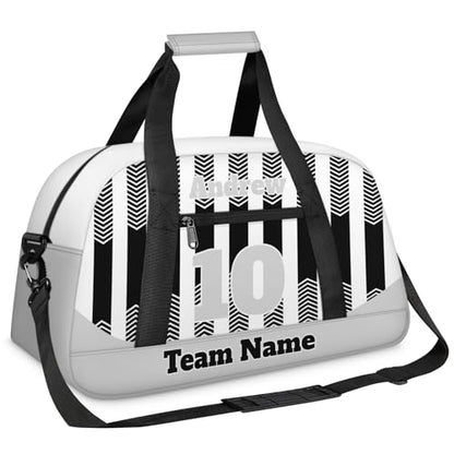 Basketball Soccer Gifts for Boys Girls - Custom Sports Duffle Bag, Personalized Name & Team Bag, Water-Resistant Gym Bag for Basketball, Soccer, Volleyball | Y-Black Grey - color: Y-Black Grey