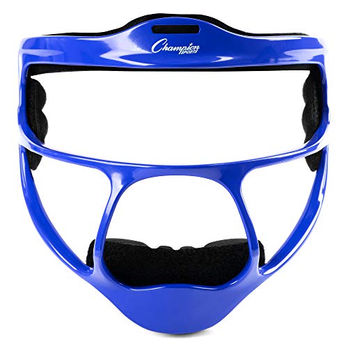 Champion Sports Ultralight Magnesium Softball Fielder’s Mask – Youth & Adult Sizes, 8oz Lightweight Protective Face Guard - color: Blue, style: Ultralight Magnesium (Youth Size)