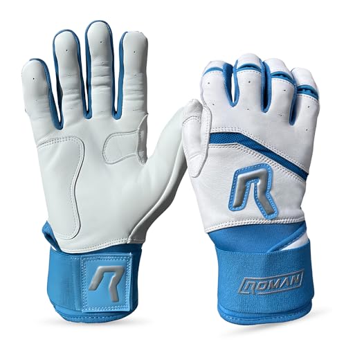 Long Cuff Baseball Gloves - color: Carribean Blue, size: Adult Small