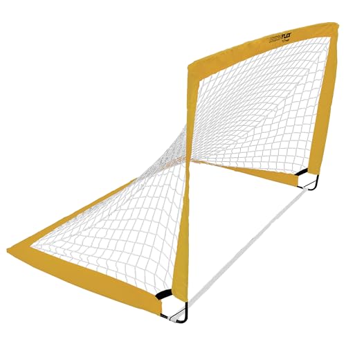 Rhino Flex 4'x 3' Portable Soccer Goal by Champion Sports – Durable, Lightweight, Foldable with Carry Bag and Ground Stakes for Backyard, Park, or Training - Multiple Colors