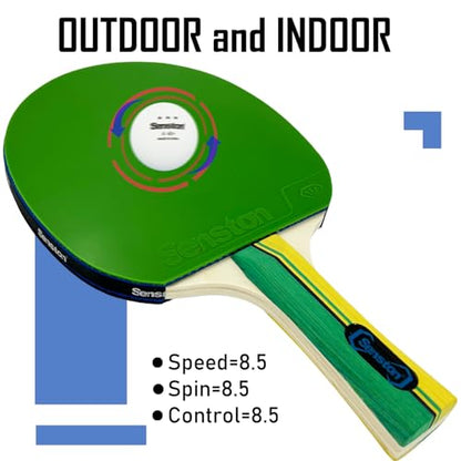 Senston Ping Pong Paddles Family Entertainment Set for Entertainment or Competition - Ping Pong Paddle Set