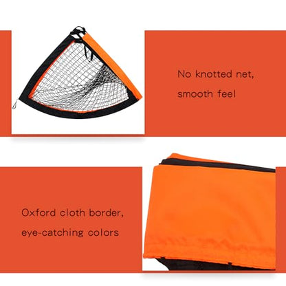 2 Pack 4’ x 3’ Size Portable Kid Soccer Goals for Backyard, Indoor and Outdoor Pop Up Soccer Goals, Orange, Theresduet
