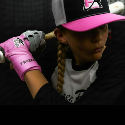 F3 Frozen Rope Batting Gloves - Premium Leather (0.9mm) Long Cuff Batting Gloves - Pro-Grade Baseball and Softball Gloves - Men, Women, and Youth Sizes - color: Neon/Black, size: Womens Small