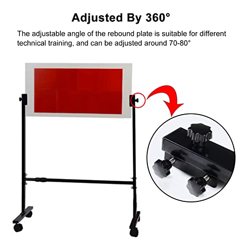 Large Table Tennis Rebound Board with 12 Rubbers, Ping Pong Balls Return Machine Single Training Equipment, Strong Frame and Wheels