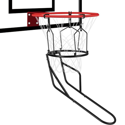 Heavy Duty Basketball Return Attachment, Durable Basketball Rebounder Accessories for Outdoor Hoop, Ball Return Training Gear for Most Rims