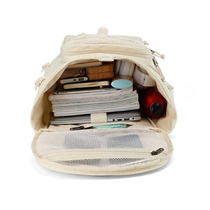 Kalesi Gym Duffle Bag Backpack 4-Way Waterproof with Shoes Compartment for travel Sport Hiking laptop (Sea salt white) - color: Sea Salt White
