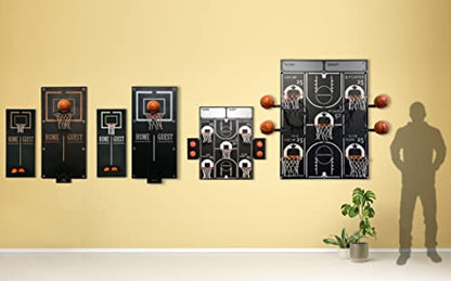 Basketball Hoop Metal Wall Decor, Wall Mounted Game Room Office Playroom Wall Art, Basketball Gifts, Office Decor, Extraordinary Gift (Basketball, Craft, Small)