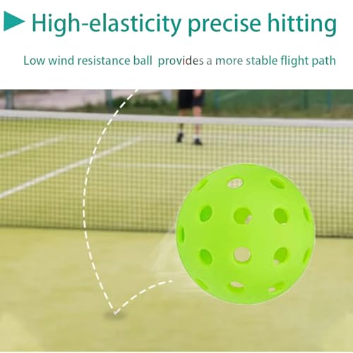6-Pack Premium 40-Hole Pickleball Balls - Indoor/Outdoor Pickle Balls with Storage Box, Perfectly Balanced for High Bounce & True Flight, Ideal for Tournament Play