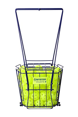 GAMMA Sports Ball Hopper Pickleball 50 - Pickleball Picker Upper with Unique Basket Shape, Reinforced Side Welds, 50-Ball Capacity, Carbon Steel, Maximum Durability