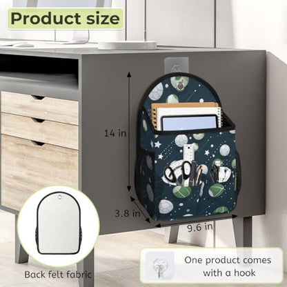 QsirBC Soccer Tennis Fusion 1 Pack Wall Hanging Organizer Bag, Waterproof Polyester Storage Bag with Multiple Pockets, Collapsible Hanging Shelves for Home, Kitchen, Closet Organization