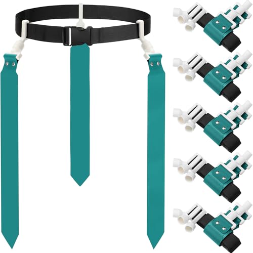 Junkin 6/8/10 Players Flag Football Sets Adjustable Football Belts and Flags for Youths Teens Kids Adults Players Sports Team - color: Dark Green