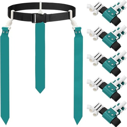 Junkin 6/8/10 Players Flag Football Sets Adjustable Football Belts and Flags for Youths Teens Kids Adults Players Sports Team - color: Dark Green