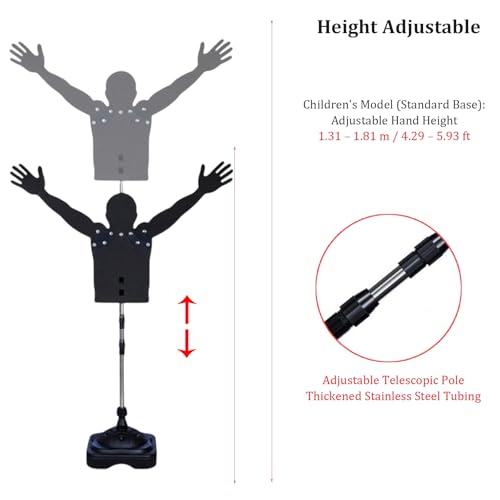 Rugged Basketball Defender Dummy, Adjustable Height Ball Control Training Mannequin, Dribbling Training Aid with Water Injection Base, for Shooting, Dribbling and Driving Drills