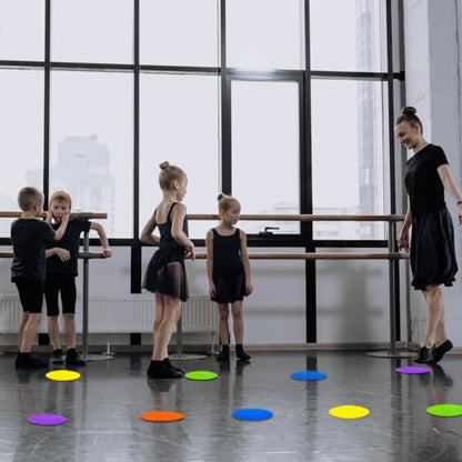 LAZR Non Slip Agility Marker Aggregate Dots 4.72 inch 9 inch Floor Dot Marker for Classroom Dance Sports Football Basketball Speed Agility Training - style: 4.72inch 60pcs