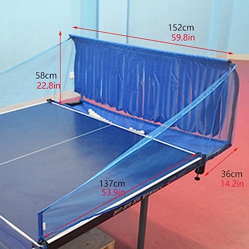 Ping Pong Ball Collector Net, Table Tennis Catch Net with Tassels Design, for Ping Pong Robot Serve or Multi-Ball Practice, Easy Set Up