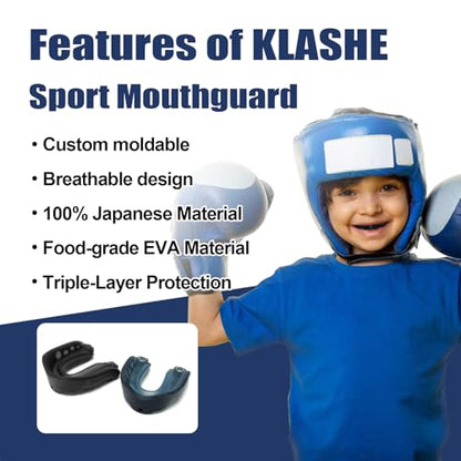 Kids Sports Mouthguard Football Mouth Guard, 2 Pack with Case and Strap Mouth Guard Football, 1.7 x 1.96 inches, for Boxing, Basketball, Hockey, Ages 4-7 - size: Kids（4-7）