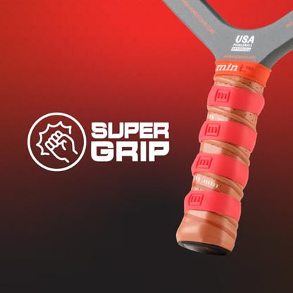 Siligrip Ringz Racket, Non-Slip Silicone Pickleball Paddle Grip Bands, Vibration Dampening Overgrip Alternative for Pickleball, Padel, Tennis, Badminton & Squash, 4 Pack - color: Red