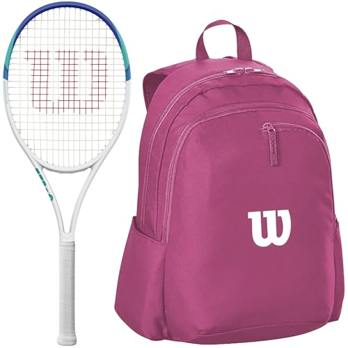 Wilson Six Two Tennis Racquet Bundled with a Wilson Advantage 2.5 Tennis Bag or Backpack - color: Pink Backpack, size: 4 3/8" Grip