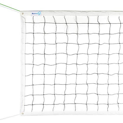 Sanung Volleyball Net with Steel Wire for Indoor and Outdoor Gardens Campus Backyard Swimming Pool Park Beach Portable Game Standard Size (32 FT x 3FT) Poles Not Included