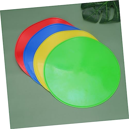 Garneck 4pcs Reusable Markers for Soccer Training Football Marker Dishes Red Yellow and for Drills and Exercises