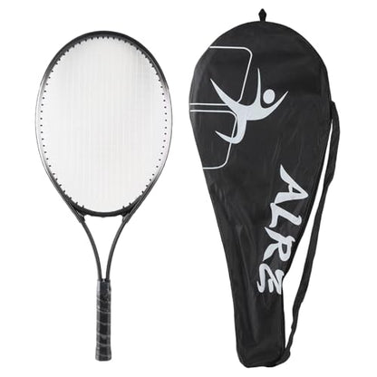 Drfeify 27 Inch Tennis Racket with Lightweight Aluminium and Ergonomic Handle for Adults and Beginners - color: Black