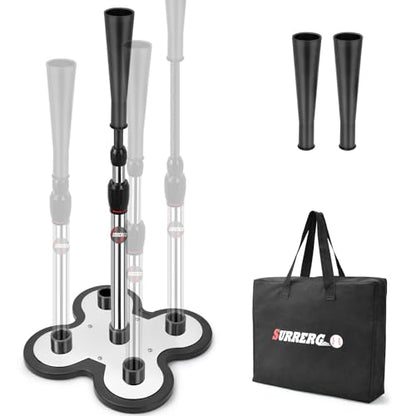 Heavy Duty Baseball and Softball Portable Baseball Tee.10lb Heavy Weight Base. Professional Hitting Tee for Baseball/Softball. Easy Height Adjustment (23"-45") - color: 5 Position