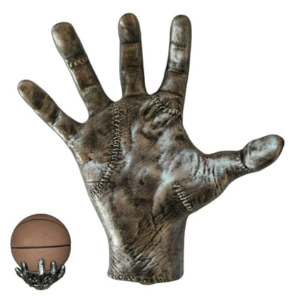 Mechanical Hand Wall Mounted Holder,Punk Style Garage Basketball Rack,Hand-Shaped Ball Storage Rack for Basketball Soccer Punk Steampunk Garage and Game Room Wall Decor