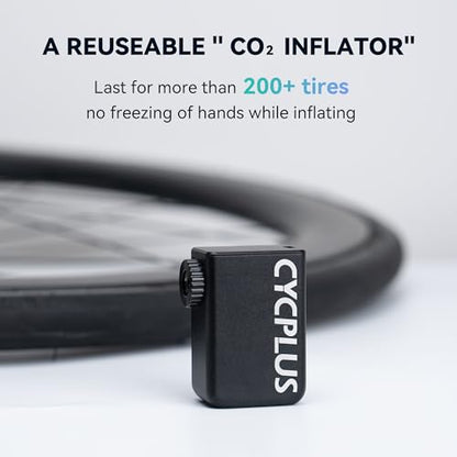 CYCPLUS AS2 Tiny Pump Bike Pump Portable Ultra-Mini 100PSI Electric Bicycle Pump Type-C Rechargeable Battery, No Pressure Display(Winner of The EUROBIKE Award 2023) - style: Black