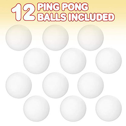ArtCreativity White Ping Pong Balls Pack of 12 - Mini 1.5 Inch Ping Pong Balls for Goldfish Game, Christmas Beer Pong Ball, Fun Carnival Games Supplies for Kids, Parties