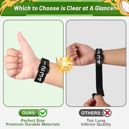 5 Pcs Football Numbered Wrist Down Indicator Down Marker Referee Wristband Indicator Yard Markers Referee Gear, Officials Equipment for Football Games