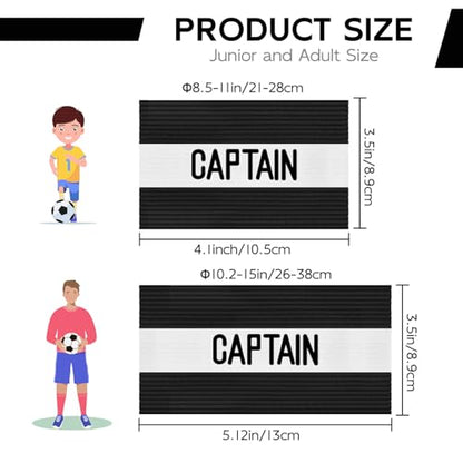 Classic Captain's Armband for Soccer Training, Adults & Youths Elastic Arm Band Captain Armbands Team Sports Accessories