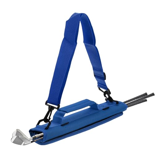 PATIKIL Lightweight Carry Bag, Mini Golf Club Bag with Adjustable Strap for Men Women Golfer Pouch Driving Range Carrier Course Training Practice Case - color: Blue