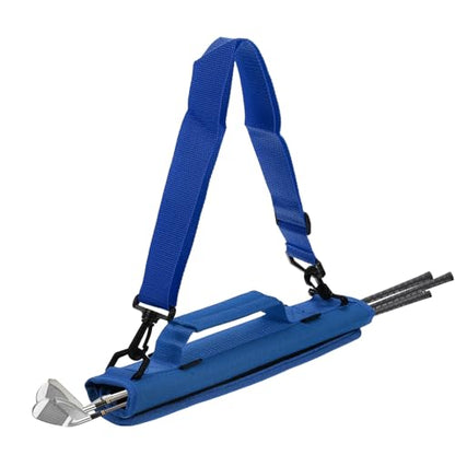 PATIKIL Lightweight Carry Bag, Mini Golf Club Bag with Adjustable Strap for Men Women Golfer Pouch Driving Range Carrier Course Training Practice Case - color: Blue