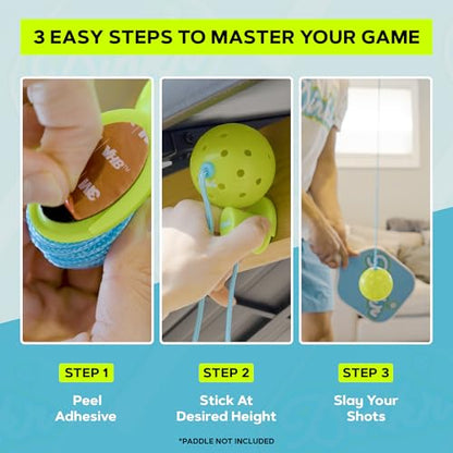 Dink’r Pickleball Trainer – Fun & Easy Way to Play Anytime, Anywhere | Practice at Home | Great Gift for Beginners, Families & Pickleball Fans | No Partner Needed, Under the Cost of One Court Rental - color: Classic: Single-ball Trainer