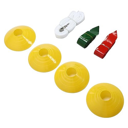 Flag Football Set for 10 Players, Wireless Flag Football Belts with 30 Flags and 4 Cones, PVC Waist Belt Kit for Youth Training and Outdoor Games (Red+Green)