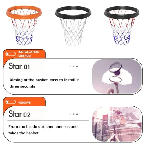 Heavy Type Outdoor Basketball Net Replacement Detachable Basketball Net Versatiles Sport Equipment