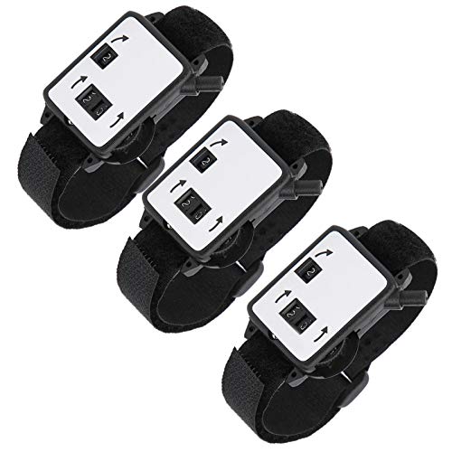 Golf Stroke Counter for Women, 3Pcs Golf Score Counter, Manual Golf Counter Tool, Plastic Dial Score Counters with Wristband Design for Keeping Scores, 1.4x1.1x0.3inch