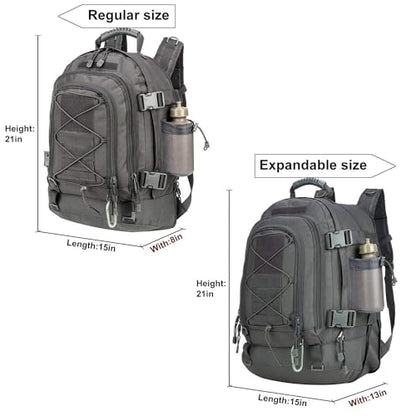 Miramrax Tactical Backpack Military Army Daypack - Assault Pack for Men Molle Backpacks Bug Out Bag 3 Day Pack for Hiking Camping Travel Hunting Rucksack Trekking Grey - color: Grey