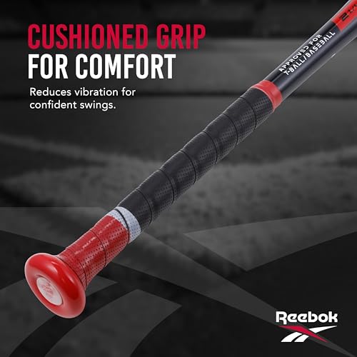 Reebok - T Ball Bat, 26-Inch Aluminum Bat for Kids & Youth, Baseball Bat for Practice, Training, and Beginners (Black) - color: Black