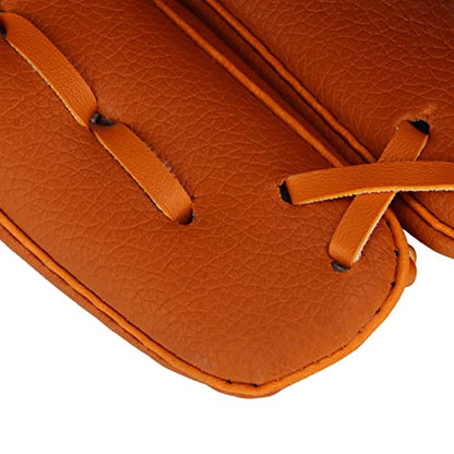 Baseball Pitcher Mitt Optimal Balance PVC Brown Catching Glove for Baseball Training for All Ages - size: 10.5 Inch